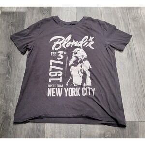 BLONDIE Feb 3RD 1977 Direct From NY City Women's Size S (4/6) Black T-shirt